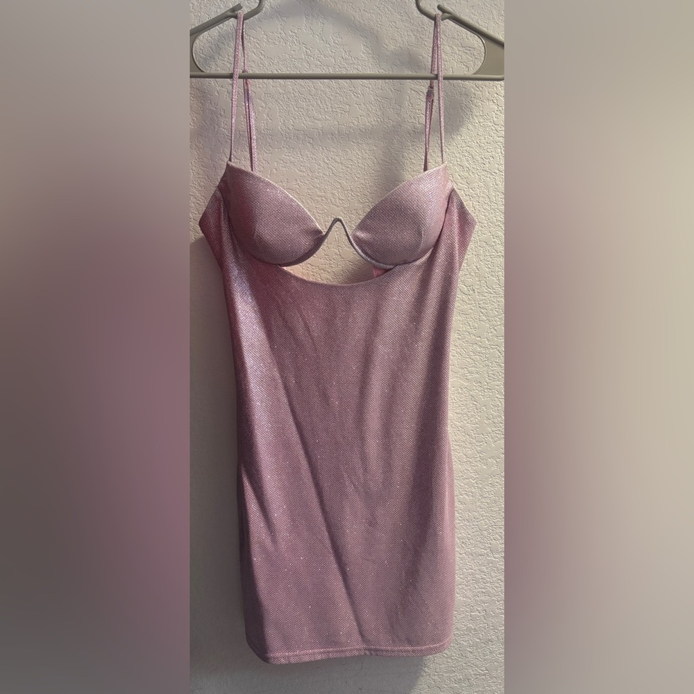 Sparkly Pink Mini Dress